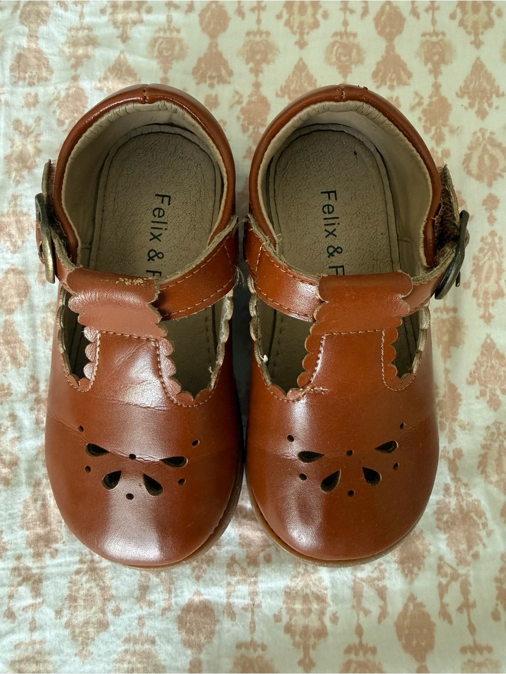 Girls' Brown Leather Mary Jane Shoes